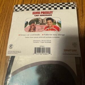 Car Sunshade - Black vintage gem unique circa 2005 Elvis Rock Legendary